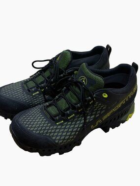 La Sportiva Spire GTX Waterproof Hiking Shoes Black Green Size 9.5 42.5